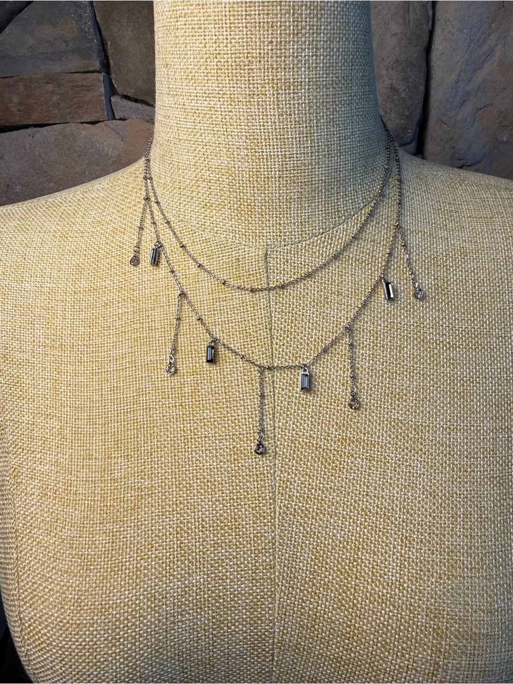 New🌟Free People-Delicate Silver Layered Charm Necklace